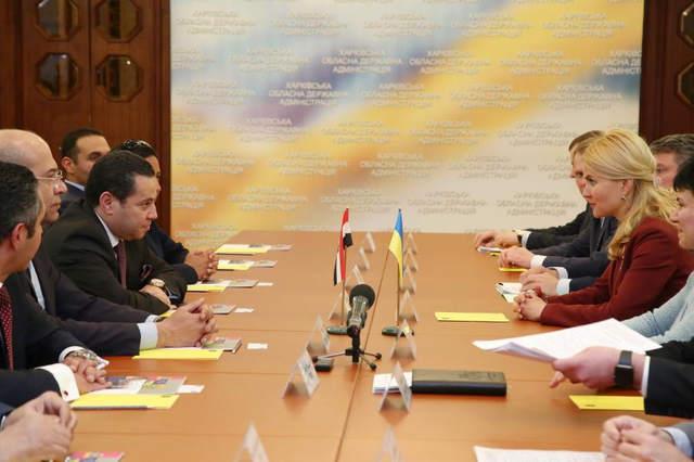 Египетская делегация в Харьковской ОГА