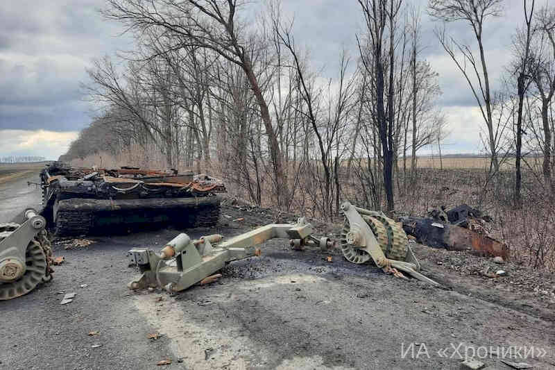 Знищений танк окупантів