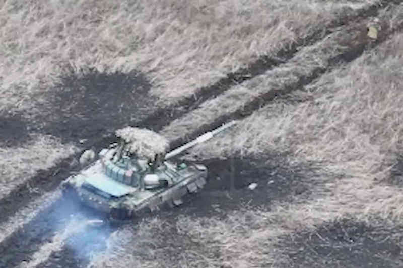 Подбитый танк российских оккупантов