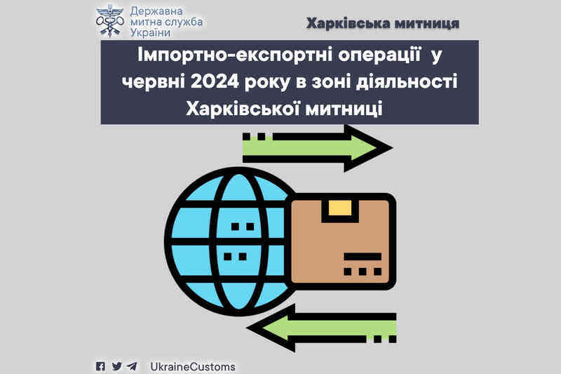 Загальний товарообіг у зоні діяльності Харківської митниці протягом 6 місяців 2024 року