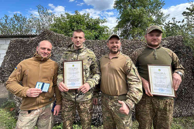 Вручення відзнаки від Куп’янської територіальної громади військовослужбовцям 5 Слобожанської бригади «Скіф» Національної гвардії України