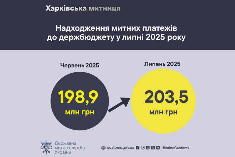 Поступления таможенных платежей в госбюджет в июле 2025 года