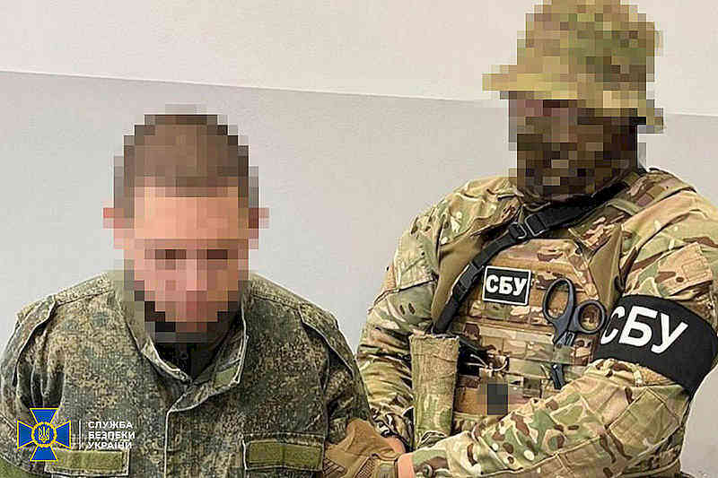 Задержанный рашистский палач Артем Куликов