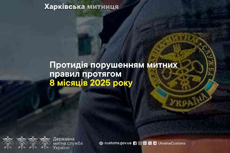 Противодействие нарушениям таможенных правил в течение 8 месяцев 2025 года