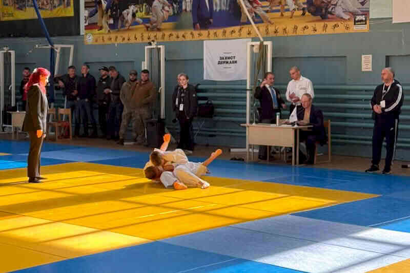 Поединок юных дзюдоистов