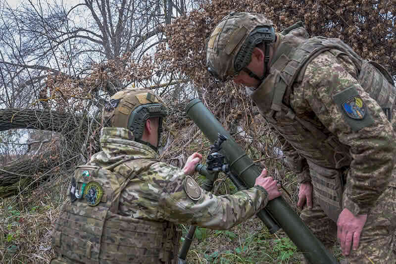 Минометчики 5 Слобожанской бригады «Скиф» НГУ