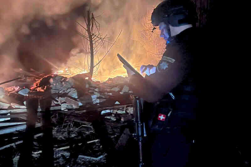 Полицейские Харьковщины документируют последствия военных преступлений россиян