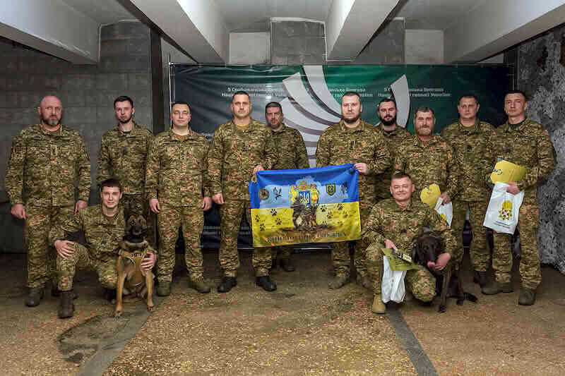 Кинологи 5 Слобожанской бригады «Скиф» НГУ