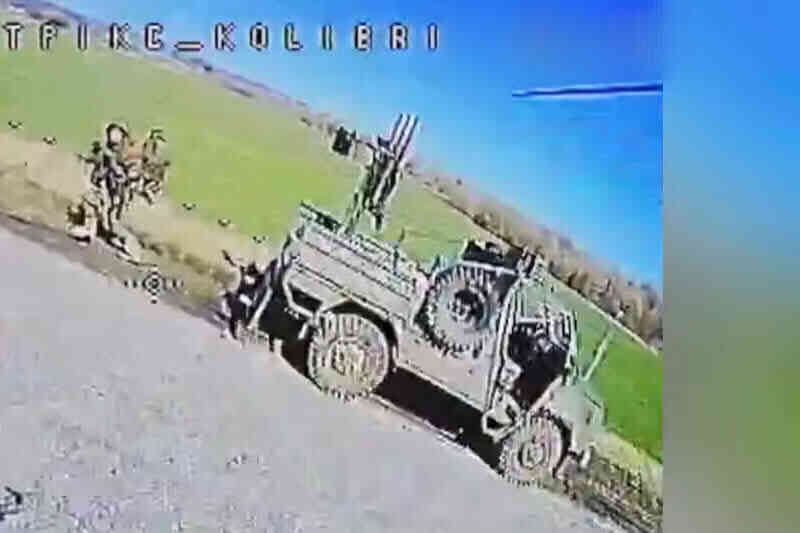 Вражеский автомобиль перед поражением