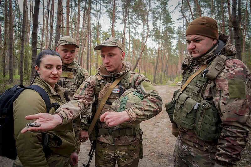 Практические занятия сержантов по топографии