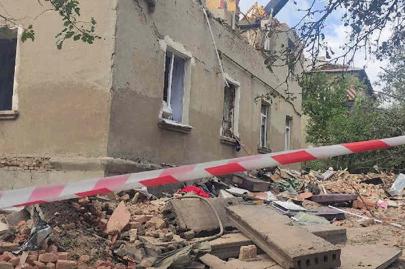 Разрушенный россиянами жилой дом