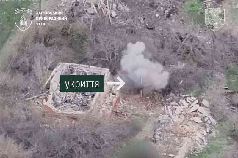 Уничтожение укрытия российских окупантов