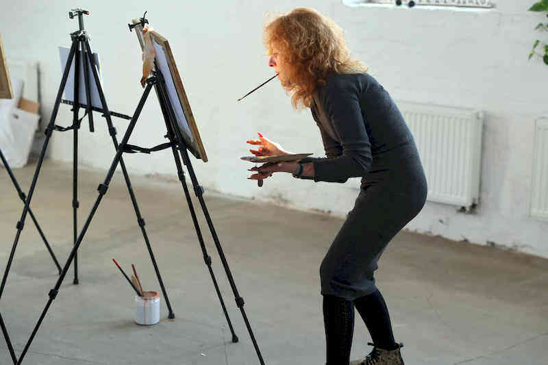 A master class in painting with a Milanese artist was held in Kharkiv